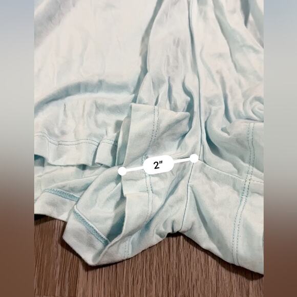 Young, Fabulous & Broke Blue Ombre 3/4 Roll Tab Sleeve Romper Size‎ M - Picture 13 of 13